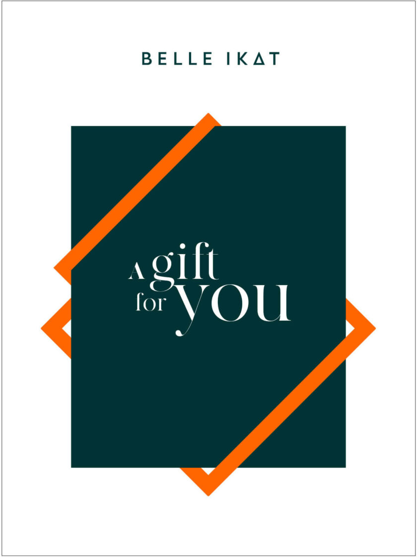 Illustration von einem grünen Rechteck und Schriftzug "A gift for you"