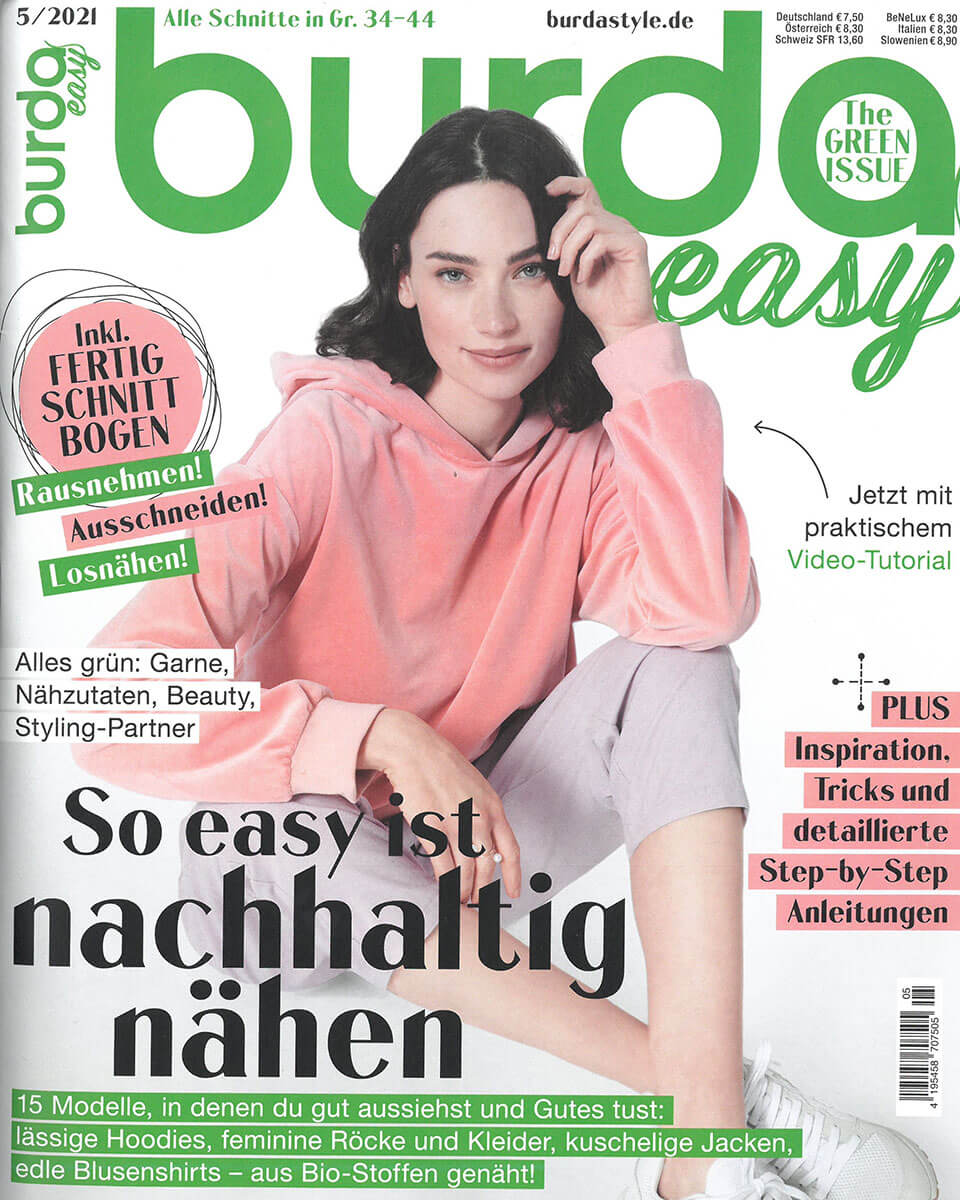 Titelseite von "Burda Easy" Magazin, Ausgabe 5/2021