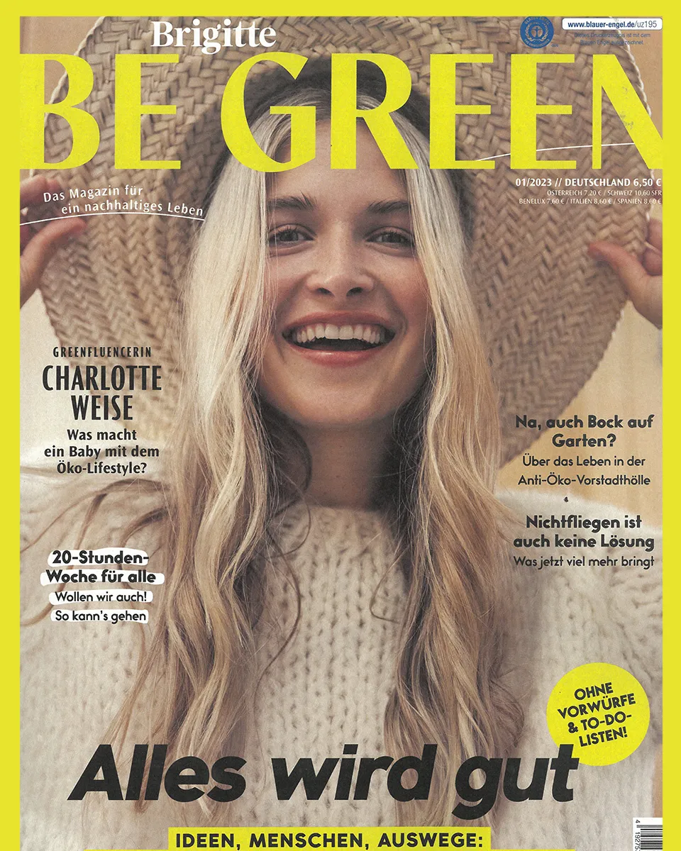Titelseite der Brigitte Be Green Zeitschrift aus der Ausgabe 1/2023