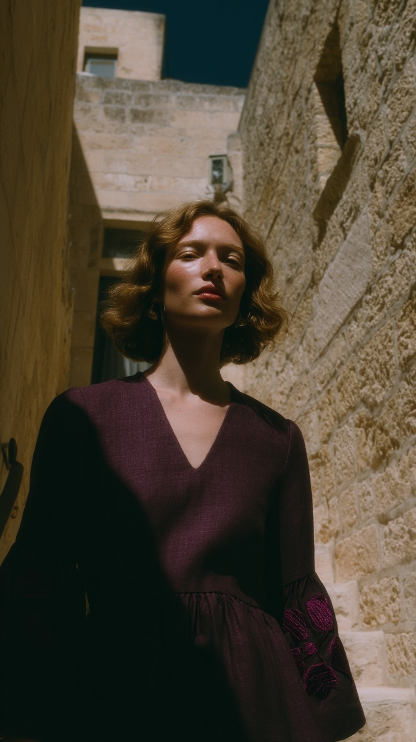 Besticktes Leinenkleid Sara – Bild 2