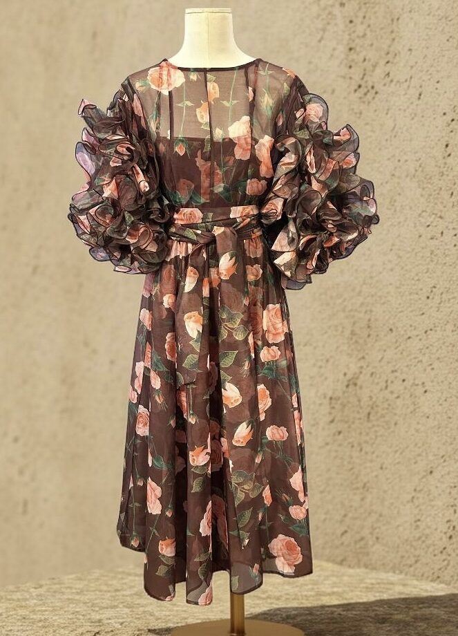 blumige kleid sehr lang