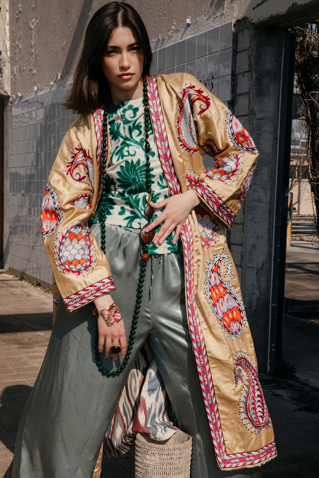 Bohemian Suzani-Mantel Hrachui – Bild 3